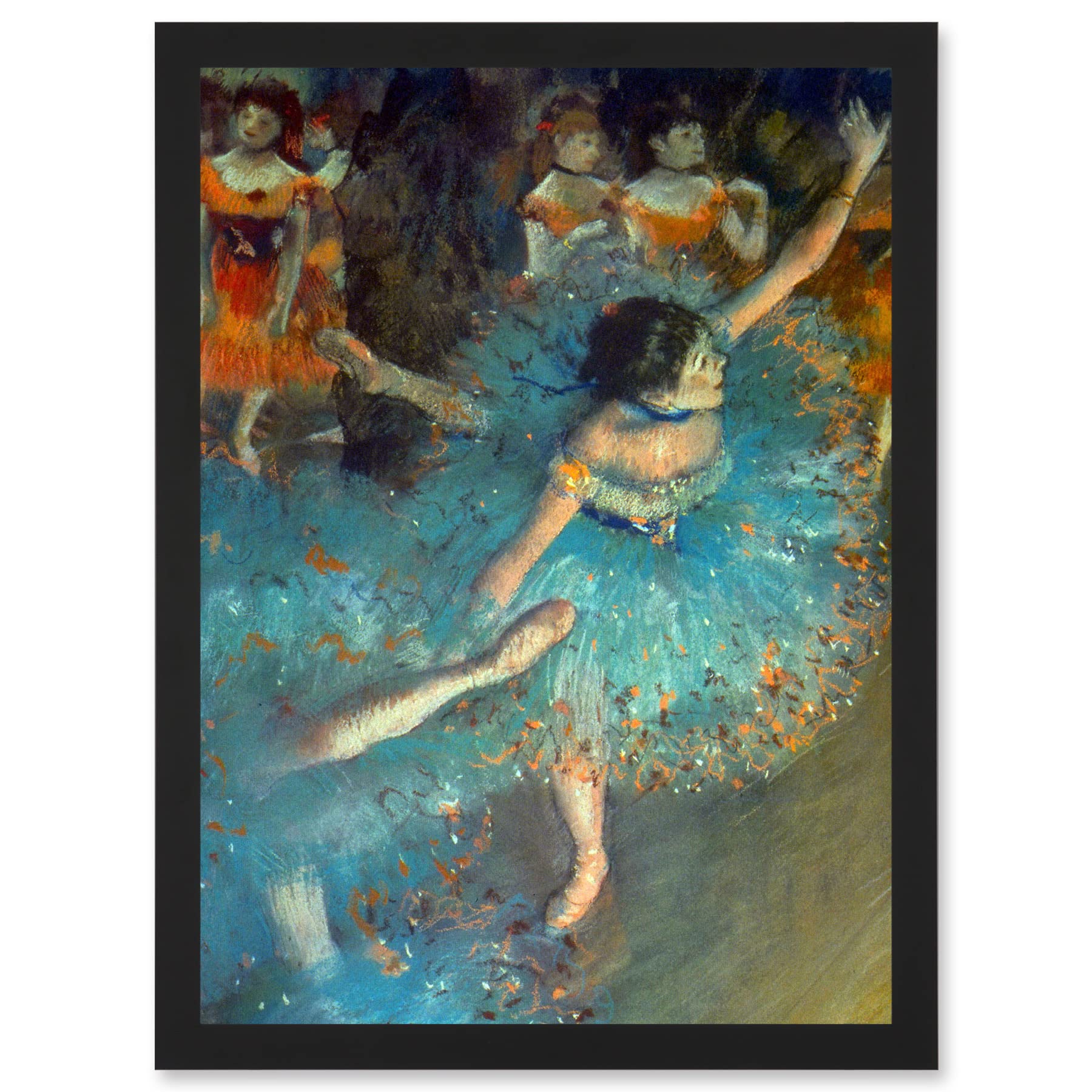Artery8 Edgar Degas Dancer Painting Ballerina Artwork Framed Wall Art Print A4