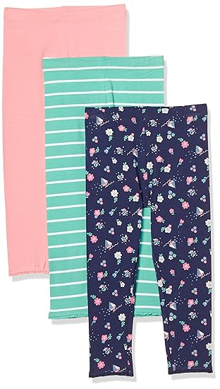 Printed Cotton Elastane Girls Infant Leggings (S21VF033MU-P)