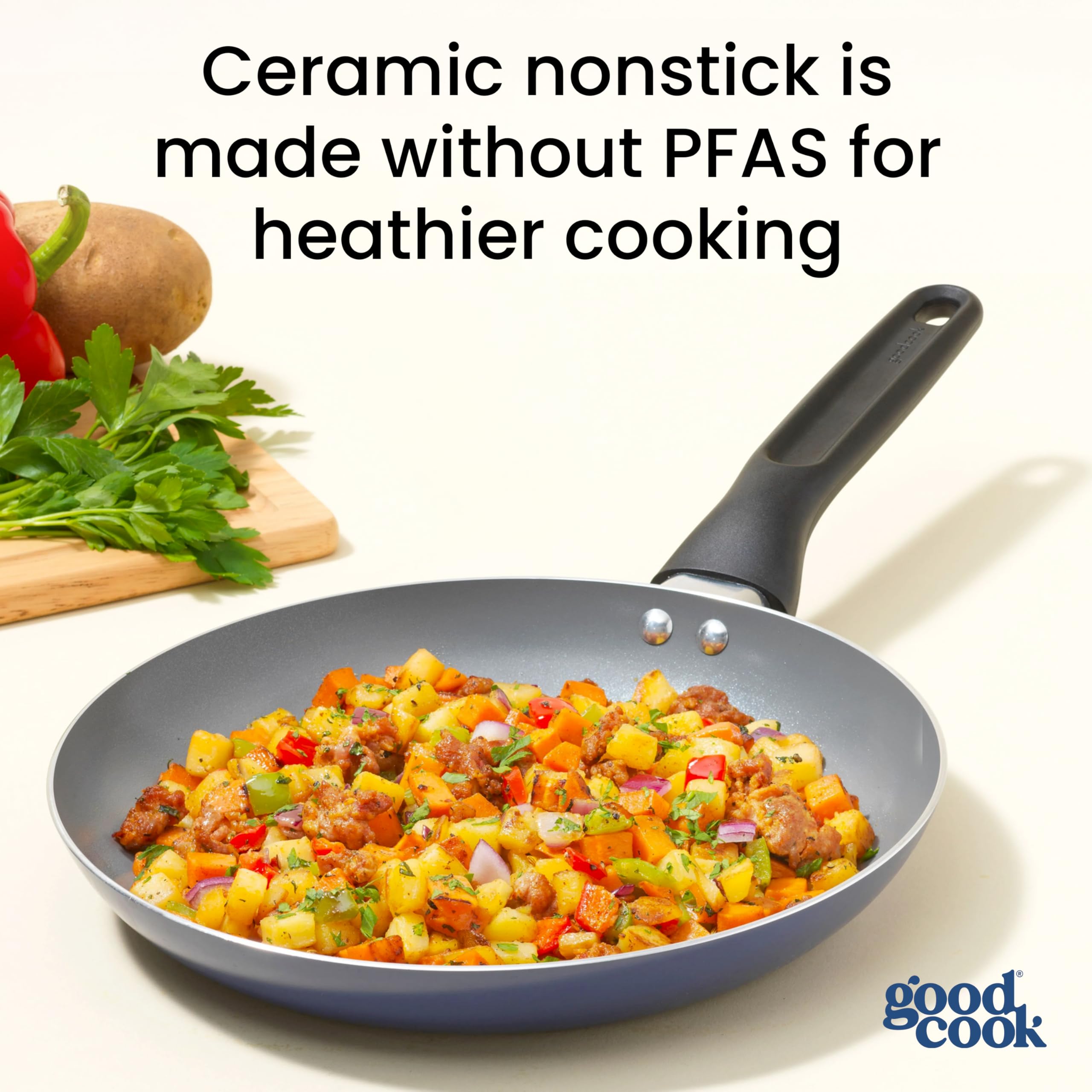 Amazon.com: GoodCook Basics Fry Pan Ceramic Nonstick Aluminum