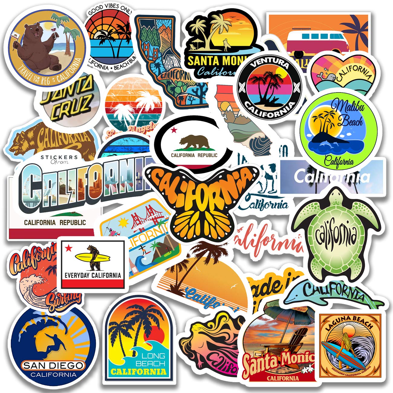 Hopeless Records California Sticker Pack for car California VSCO Stickers for Real Patriot of Their Motherland California Decal for Window