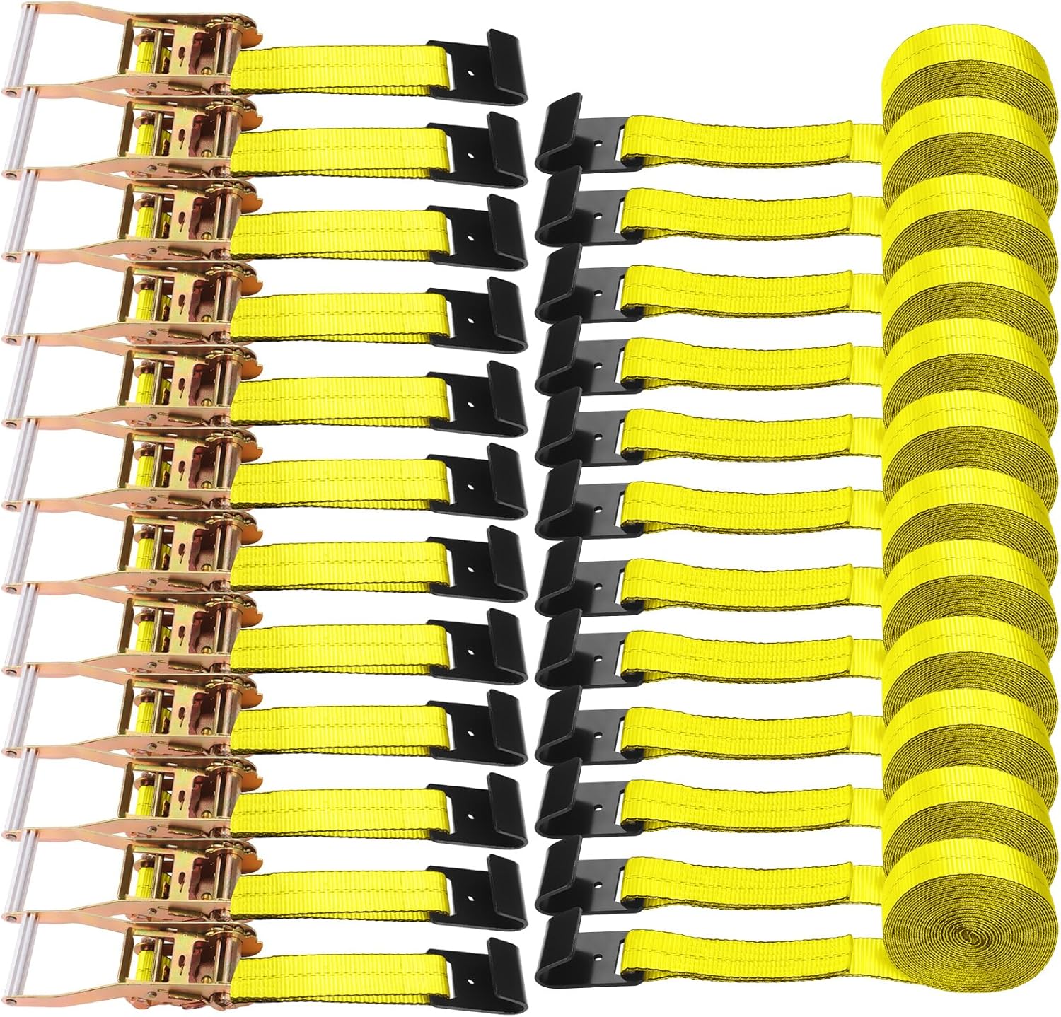 Chapou 12 Pack Ratchet Tie Down Straps, 2 Inch x 27 ft