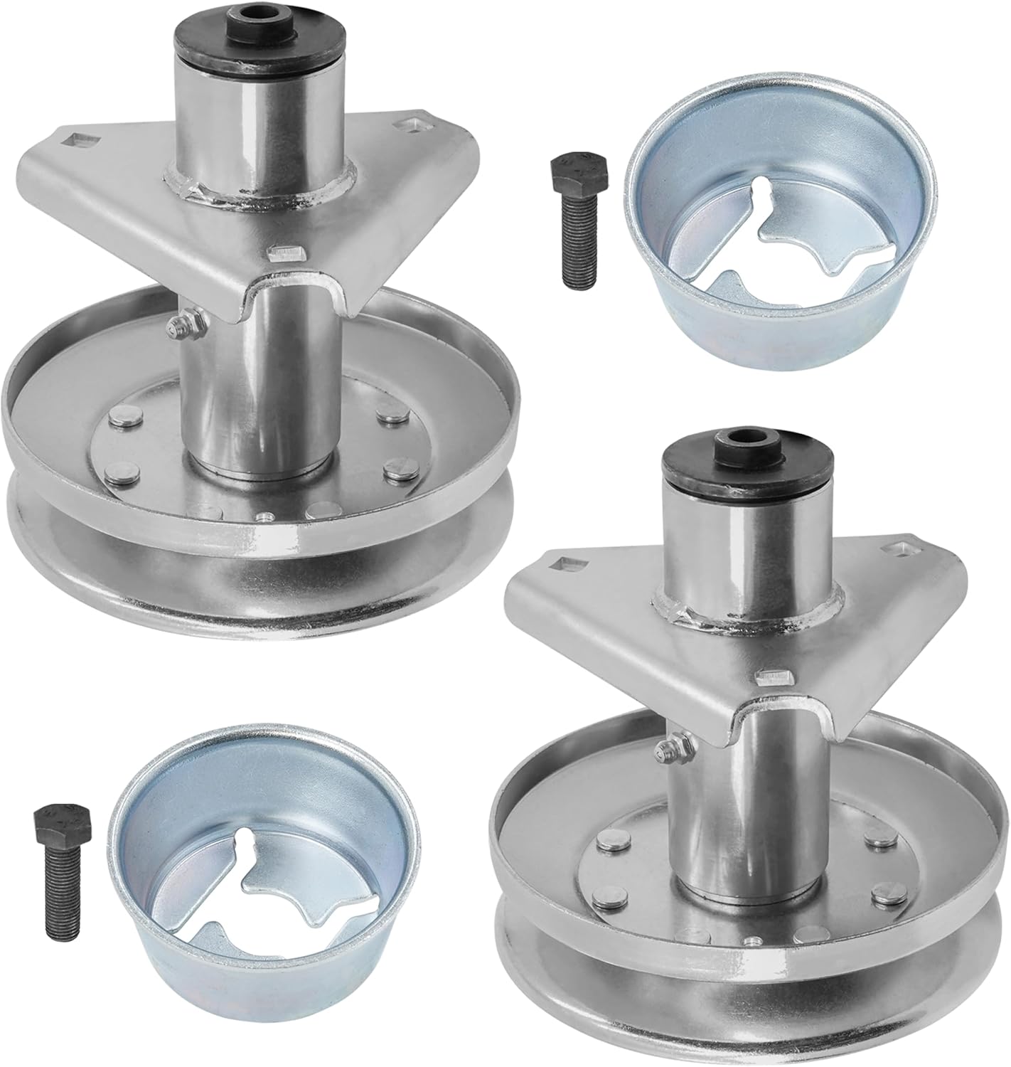 Caltric 42" Deck Spindle with Bolt & Deflector Compatible with John Deere Scotts S1642 S1742 107-17HS Sabo LT160 LT180 1542HS 15.542GS 15.542HS 1642HS 1742GS 1742HS Qty 2