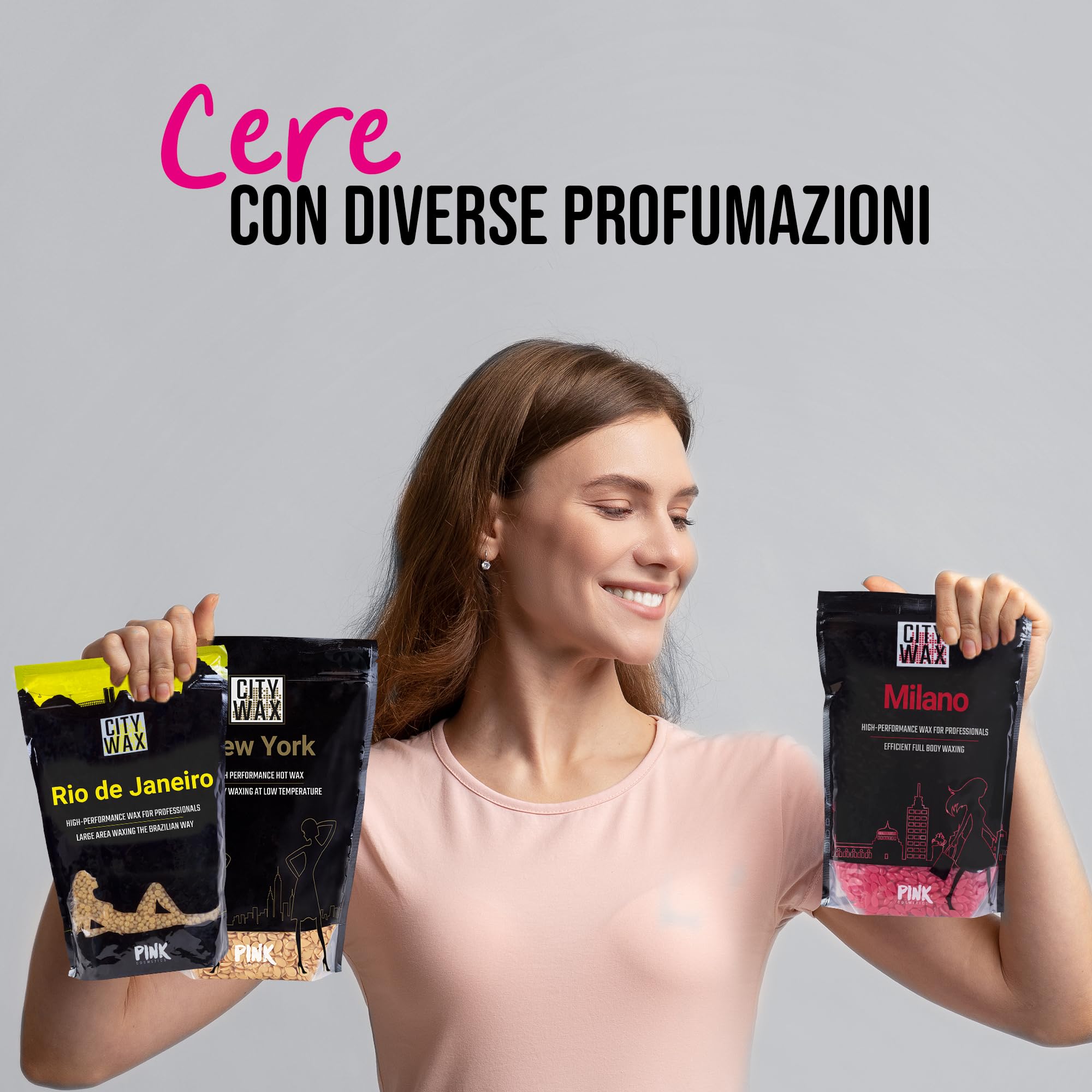 MILANO CITY WAX – Perle depilatorie 1 kg, formula professionale a bassa temperatura, hard wax senza strisce, ideale per ceretta brasiliana