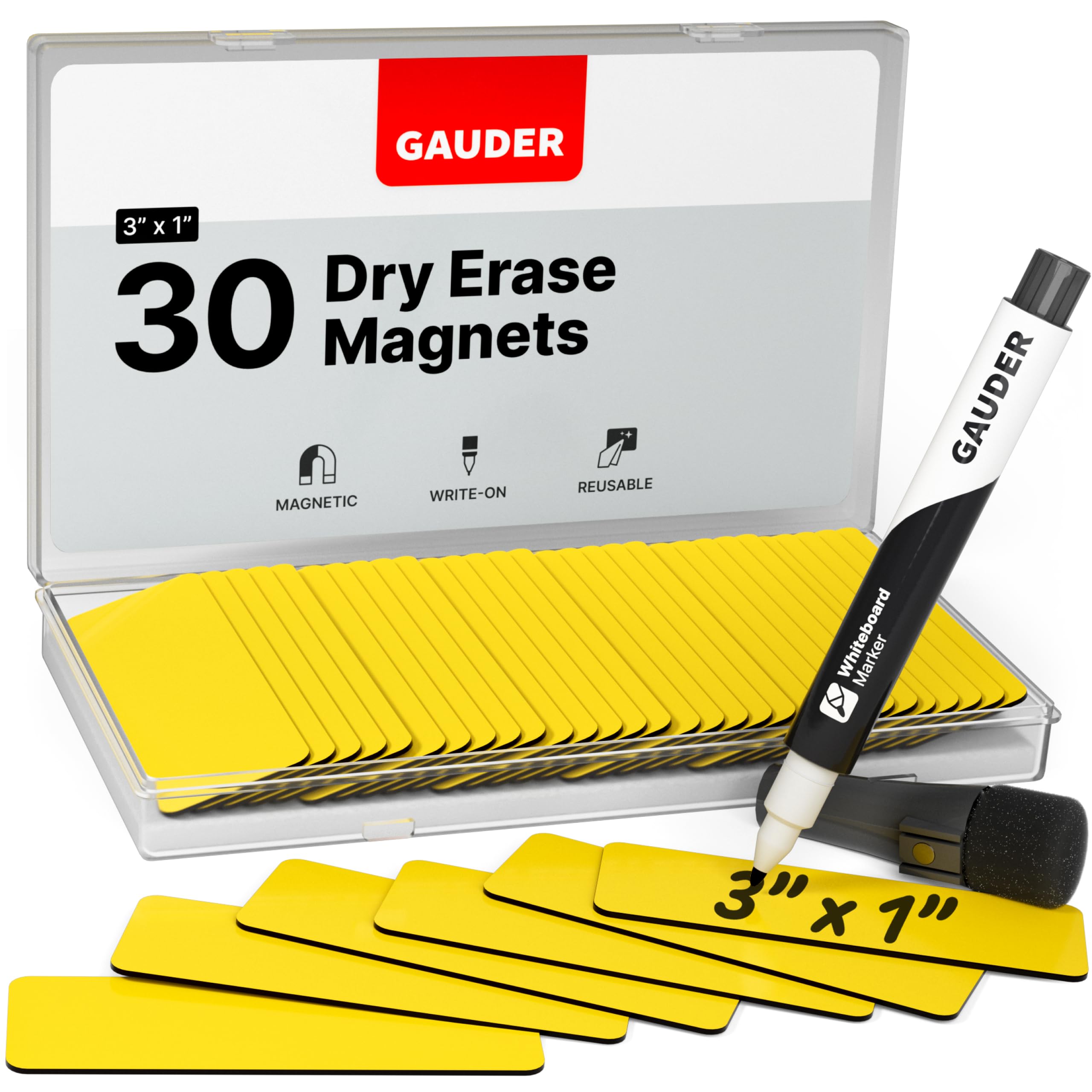 GAUDER Dry Erase Labels 30x Labels