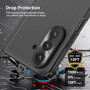 Nillkin for Samsung Galaxy Z Fold 7 Case with Hinge Protection, Frosted Matte Texture [Not Magnetic] Slim Fit Protective Phone Case for Galaxy Z Fold 7 Black