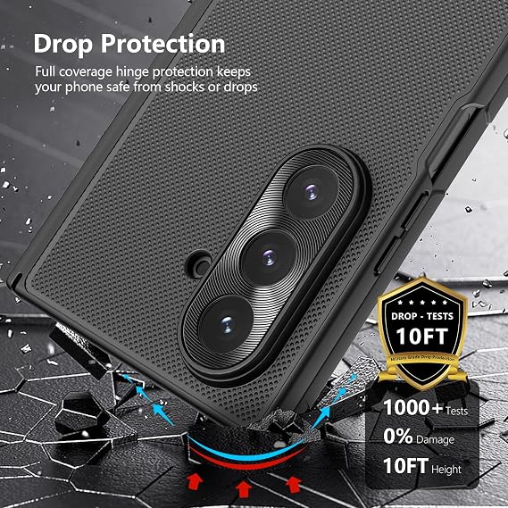 Nillkin for Samsung Galaxy Z Fold 7 Case with Hinge Protection, Frosted Matte Texture [Not Magnetic] Slim Fit Protective Phone Case for Galaxy Z Fold 7 Black