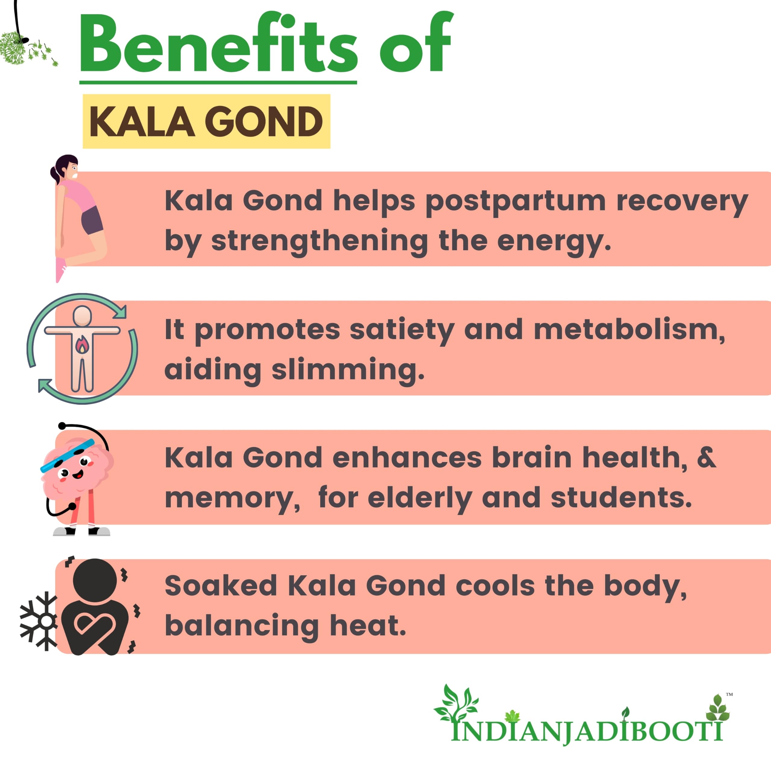 IndianJadiBooti Pure Kala Gond (Gond Siyah) | Traditional Black Resin for Structural Harmony, Joint Resilience & Vata Balance | 250 Grams | Pack Of 2 — Amazon image 3