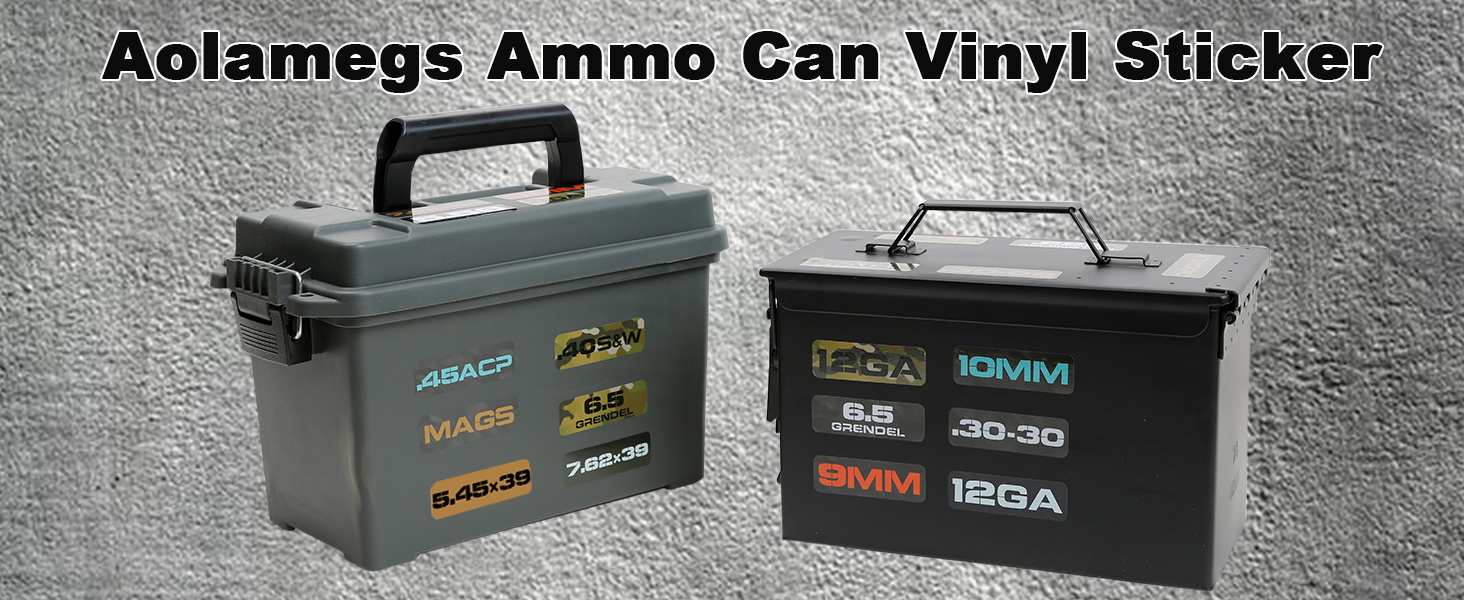 Amazon.com: Aolamegs Ammo Can Vinyl Sticker Set Decal Label for
