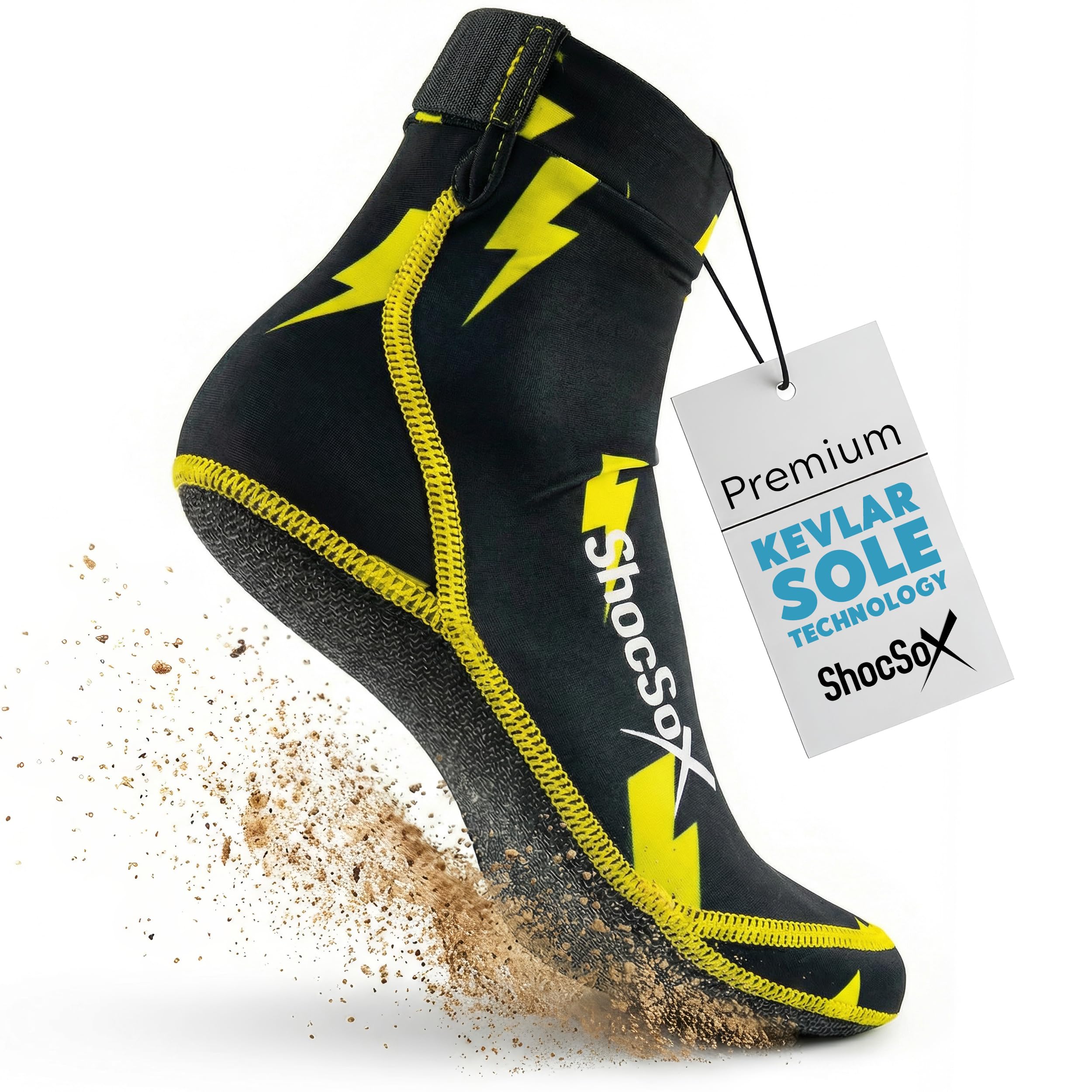 ShocSox Sand Socks for Beach Volleyball &amp; Soccer – Reinforced Sand Volleyball Socks with No-Holes Soles &amp; Maximum Protection