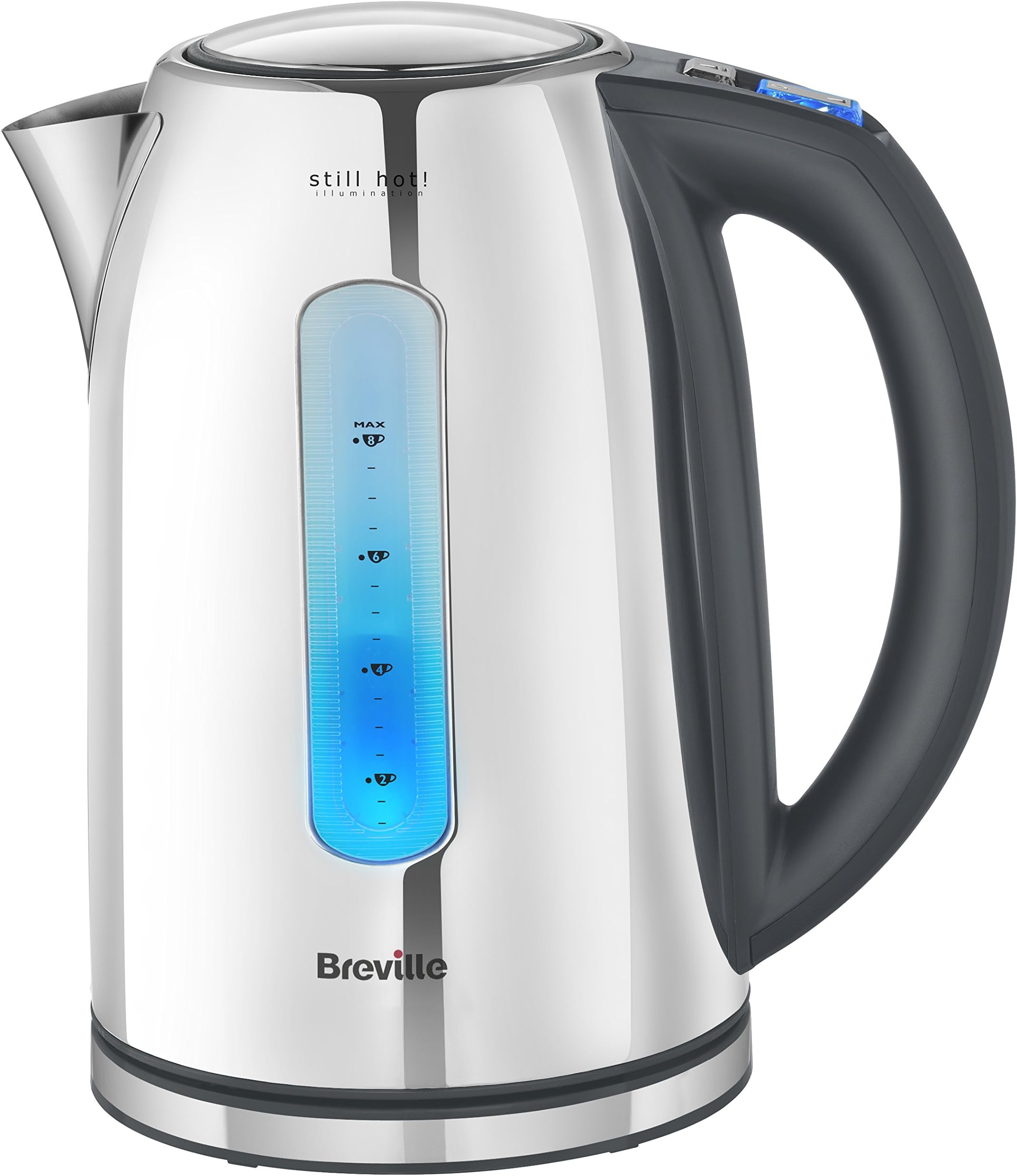 Breville VKJ846 Stainless Steel Kettle with Still Hot Illumination, Stainless Steel