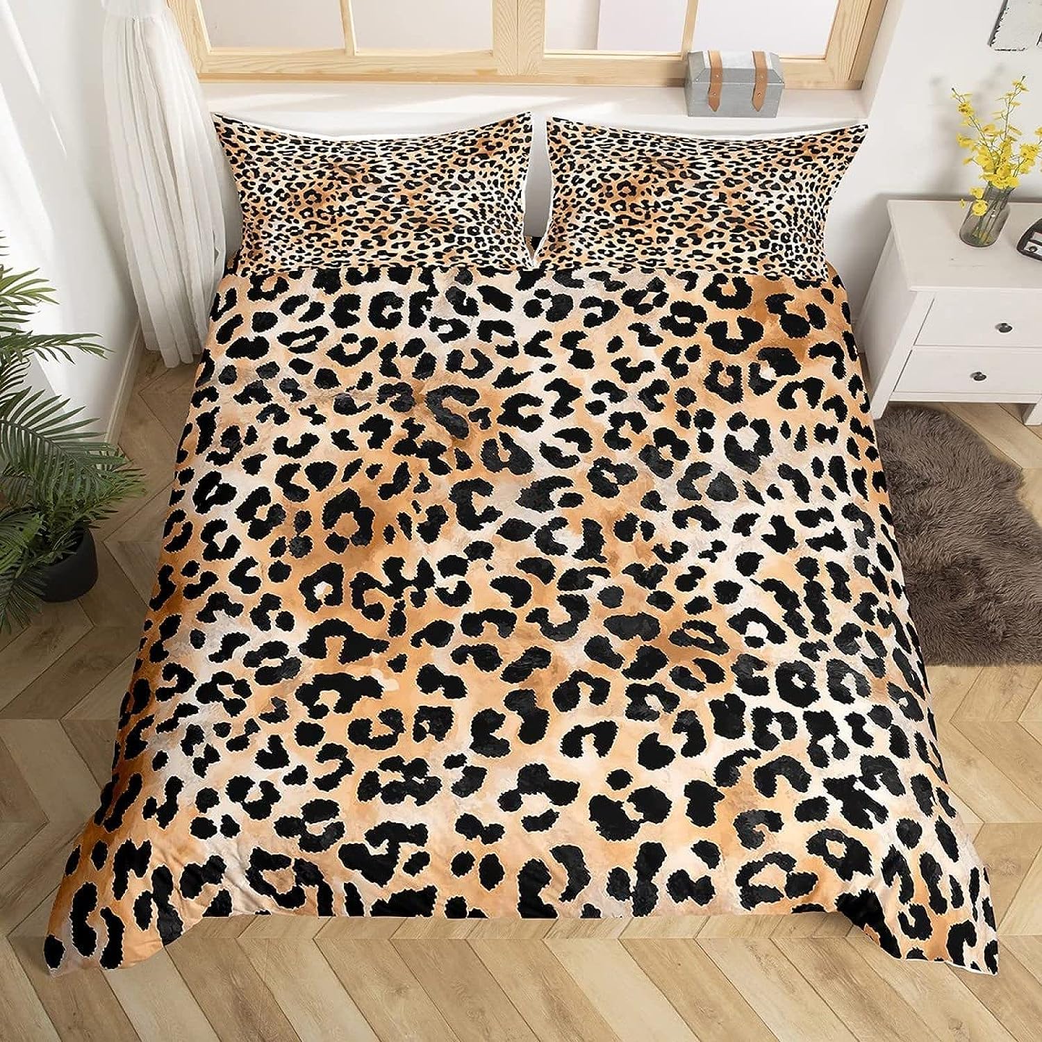 Syhi Mdse Bettwäsche 135x200 Zebra Bettwäsche-Set 3teilig, Muster Bettbezug 135 X 200 Und 2 Kissenbezug 80x80 Cm, Weiche Warme Mikrofaser Bettbezüge Set Mit Reißverschluss