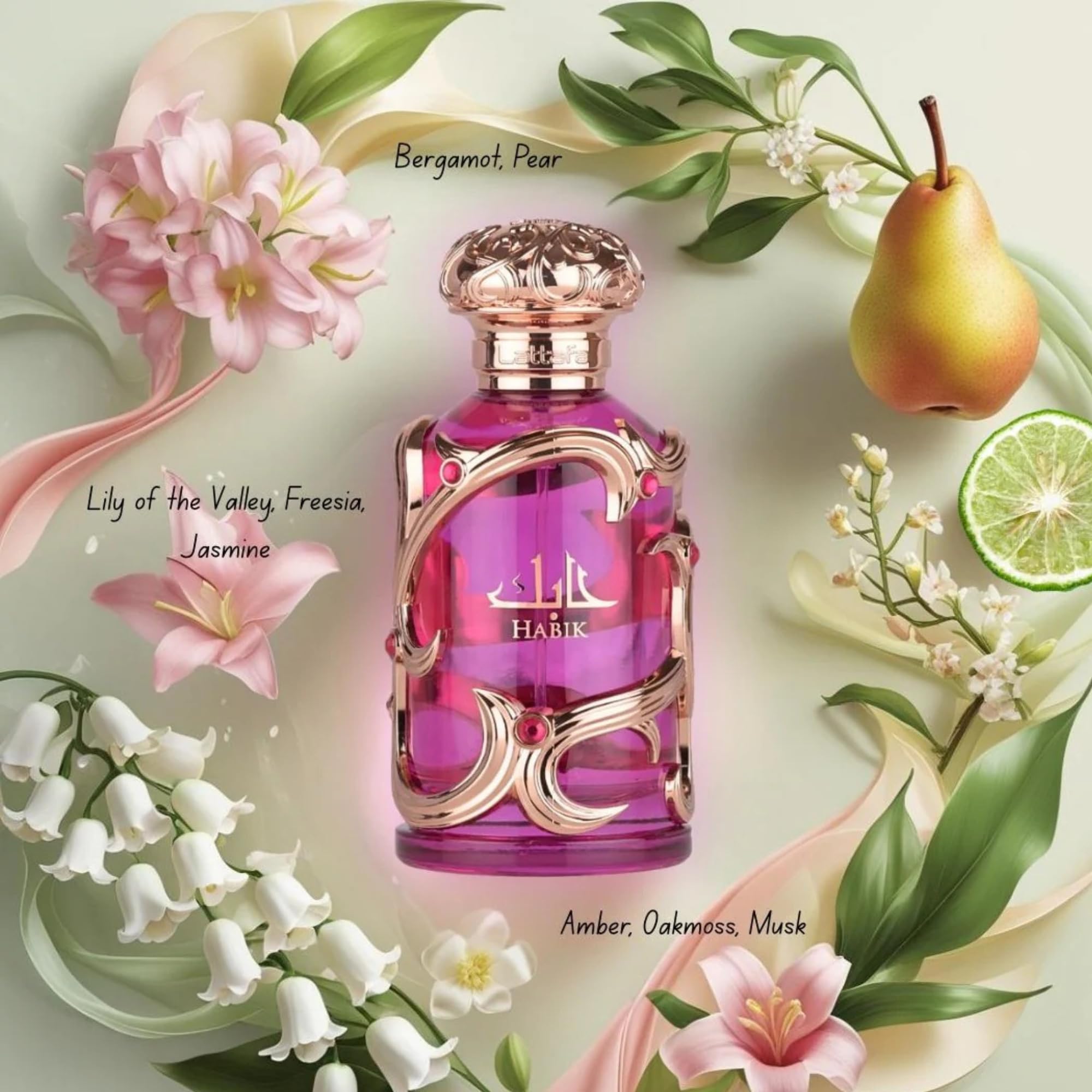 Lattafa Habik Floral Fruity Fresh Musky Eau de Parfum Spray Long-Lasting Fragrance for Women 3.4 Ounce 100 ml product thumbnail 8