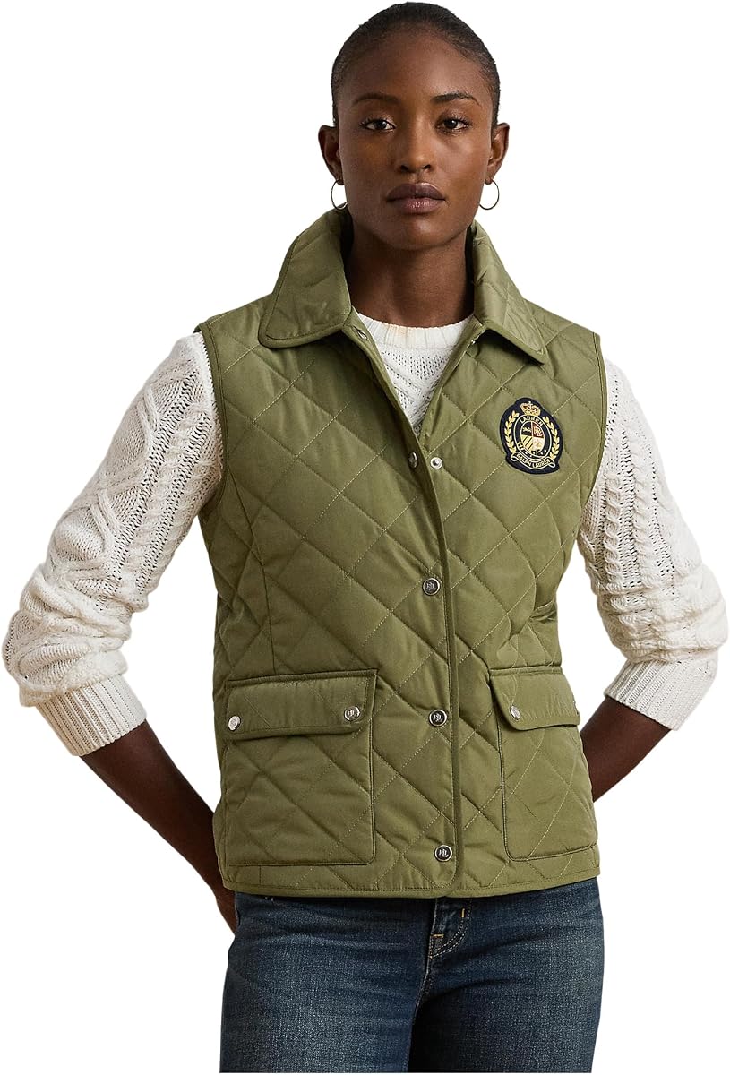 Lauren Ralph Lauren Quilt Vest W Crest 22"