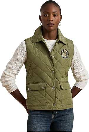 Lauren Ralph Lauren Quilt Vest with Crest, 22"