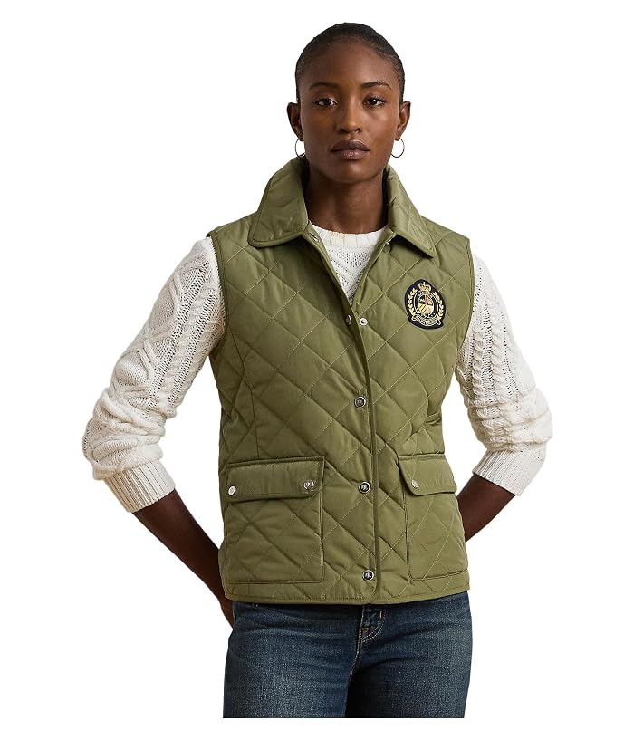 Women's Lauren Ralph Lauren Quilt Vest W Crest 22