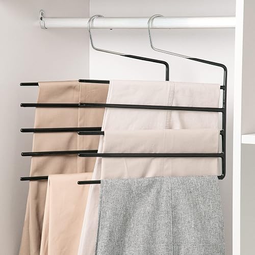 Nature Smile Pants Hangers 3pack, Heavy Duty Multi Layers Space