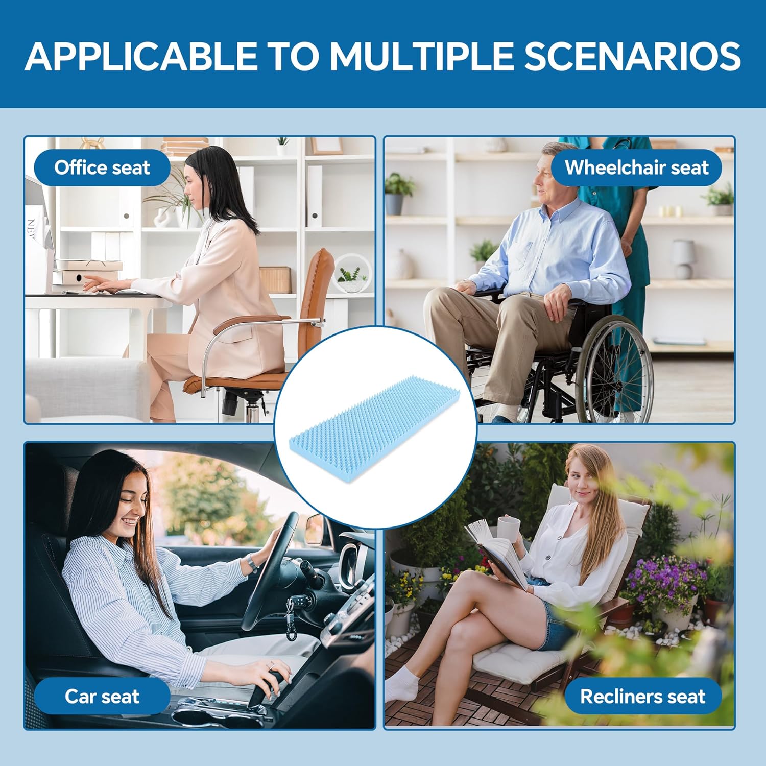 BALAPET Cuttable Egg Foam Crate Pad, 4 inch Thick High-Density Foam Support for Pressure Relief, Air Circulation and Weight Distribution, Cushion Replacement,72 x 24 x 4in - Image 7