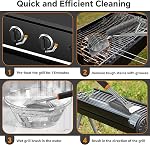 Fixmend 2 Pack BBQ Grill Brush, 15" BBQ Brushes for Grill, Rust-Proof Stainless Steel BBQ Cleaning Brush with Scraper, Ideal BBQ Accessories for Most Gas, Smoker, Porcelain Grill, Easily Clean Stains