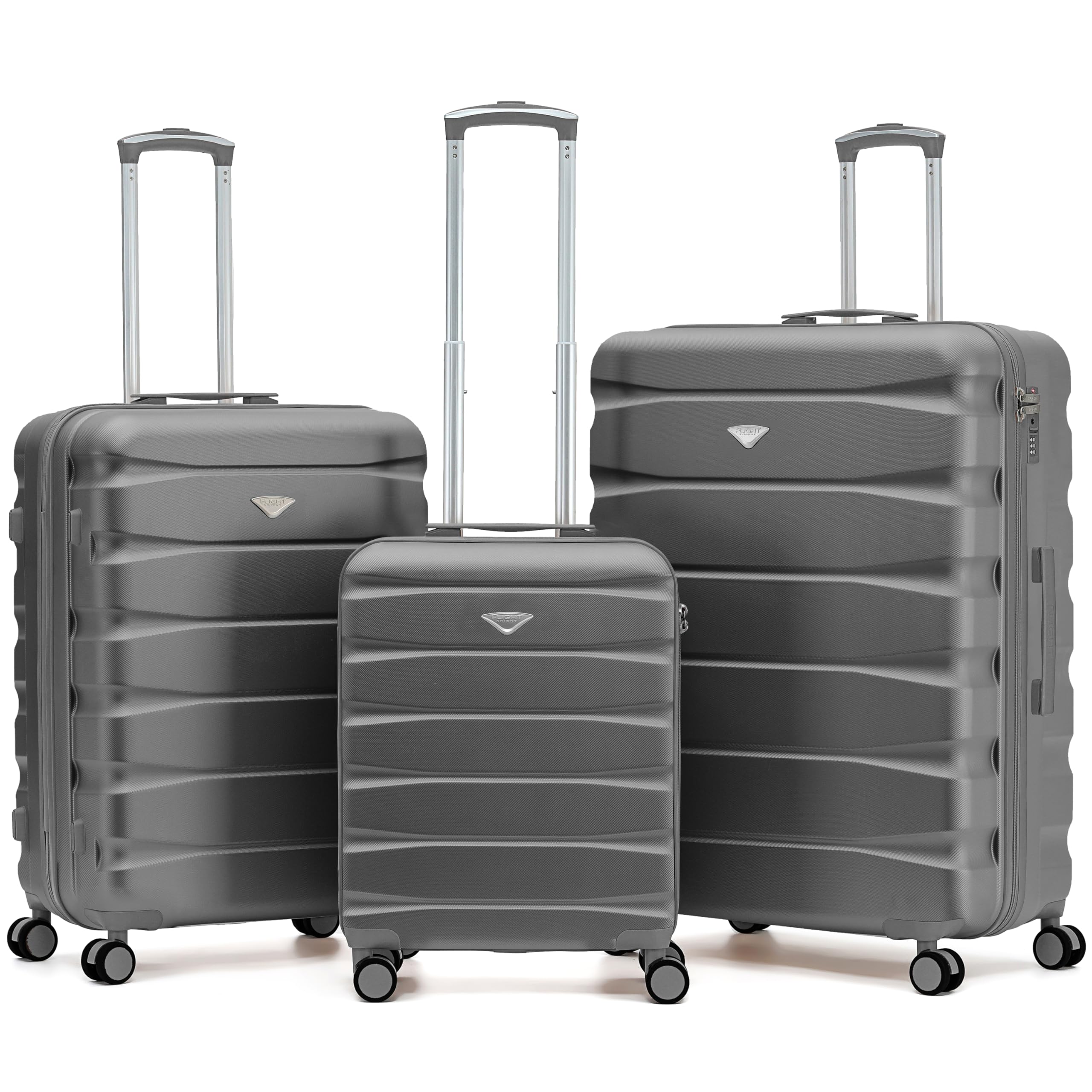 Flight Knight Underseat Cabin Suitcase 45x36x20cm | Free Hand Luggage for EasyJet & Wizz Air | Lightweight ABS Hard Shell with 8 Silent-Glide Spinner Wheels | Max Space Travel Bag — view 247