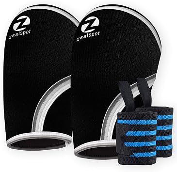 Elbow Sleeves Pair -Support, Compression for Weightlifting, Powerlifting, Crossfit,Bench Press and Tennis-5mm Neoprene Brace for Both Women,Men, Black