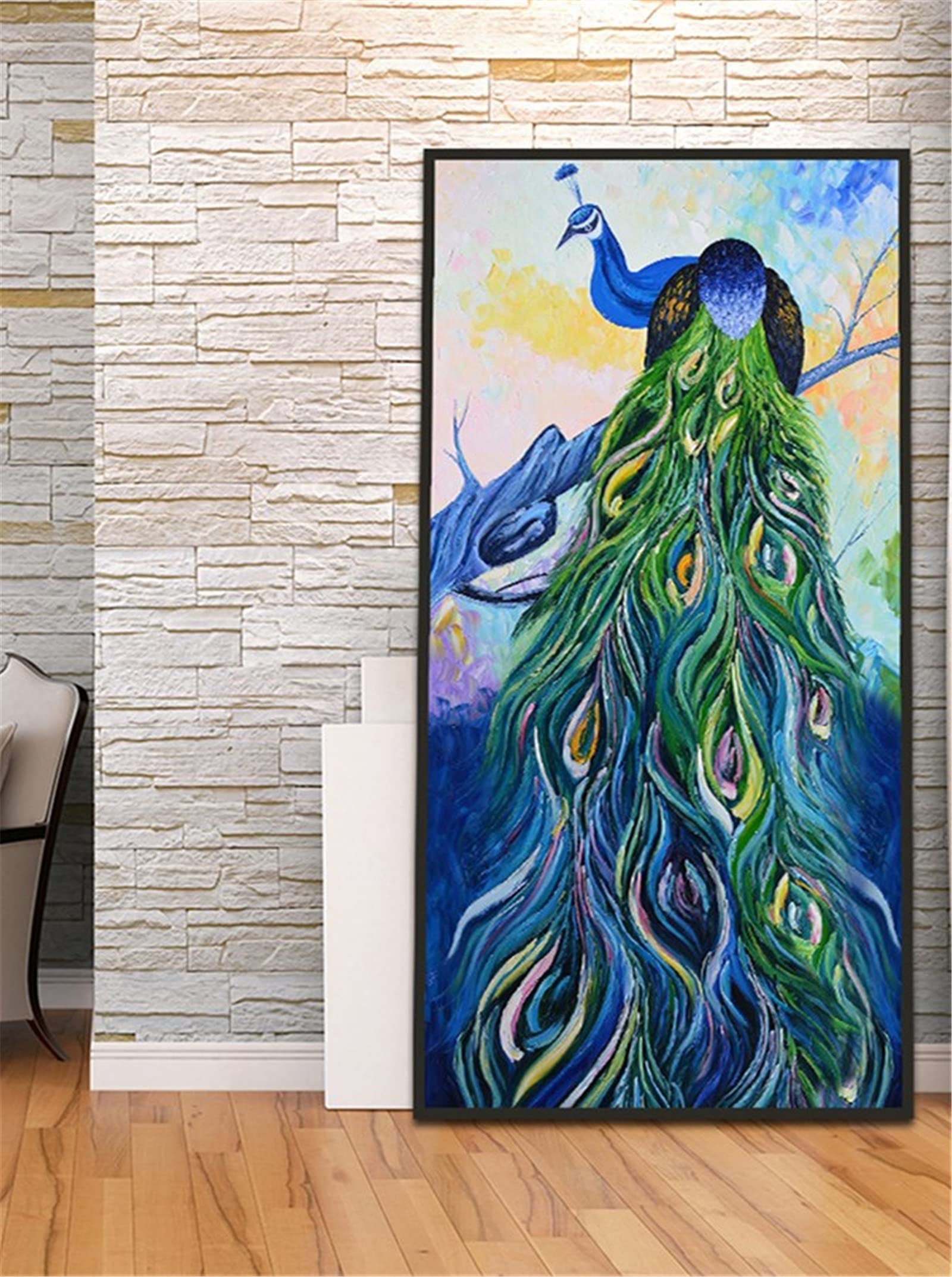 Peinture diamant 5D paons pour sublimer la déco de votre salon