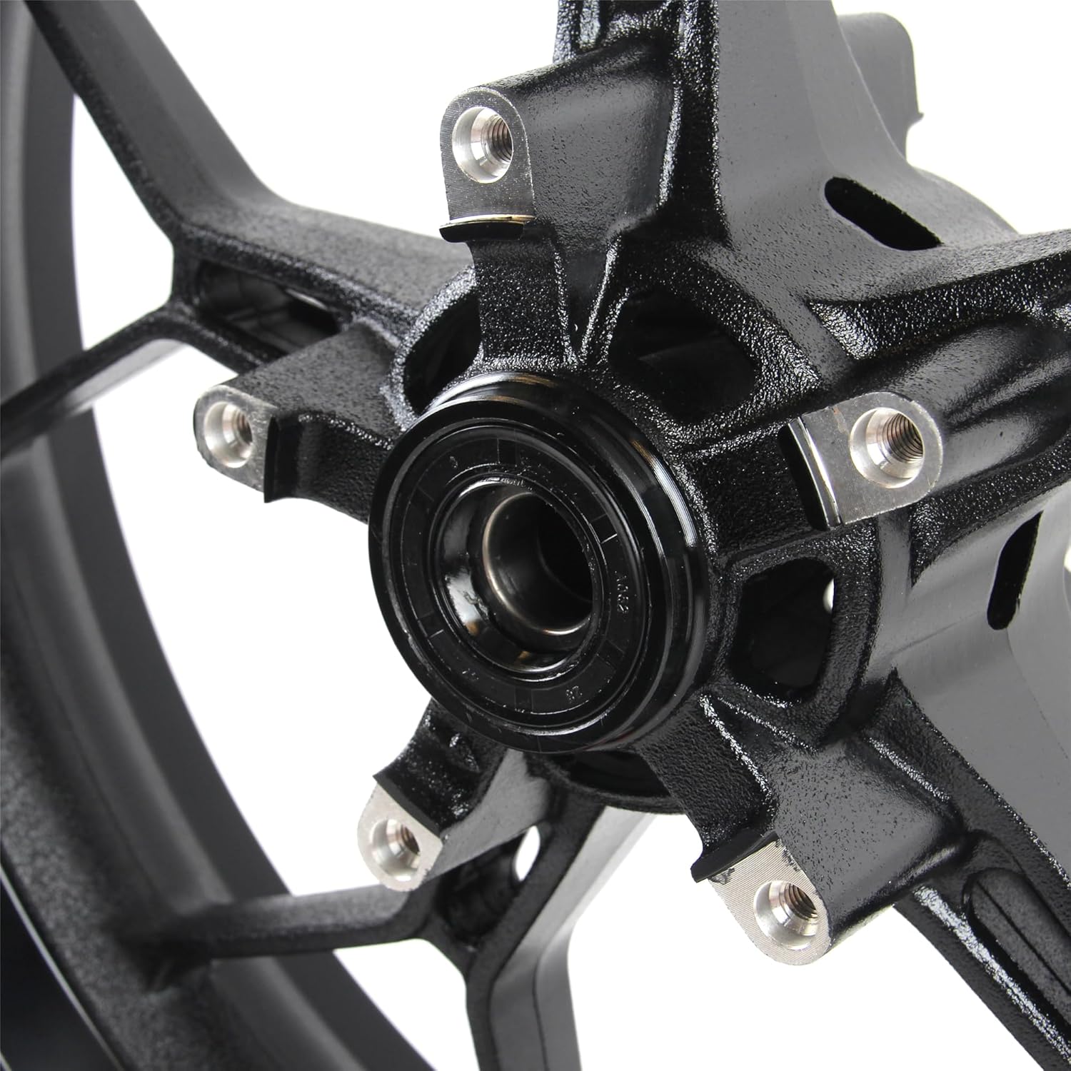 Gloss Black Front Wheel Rim Compatible with Honda CB650R CBR650R 2019-2025 ABS include, Bearing include, Motorcycle Replacement Accessories Parts