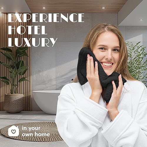 Miniatura 95 de White Classic Wealuxe - Toallas de mano de algodón, suaves y ligeras, 16 x 27 pulgadas, paquete de 12 unidades, multicolor