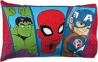Vista 3 de Jay Franco Marvel Captain America Pillow Buddy - Paquete de 3 piezas, incluye almohada y fundas de almohada