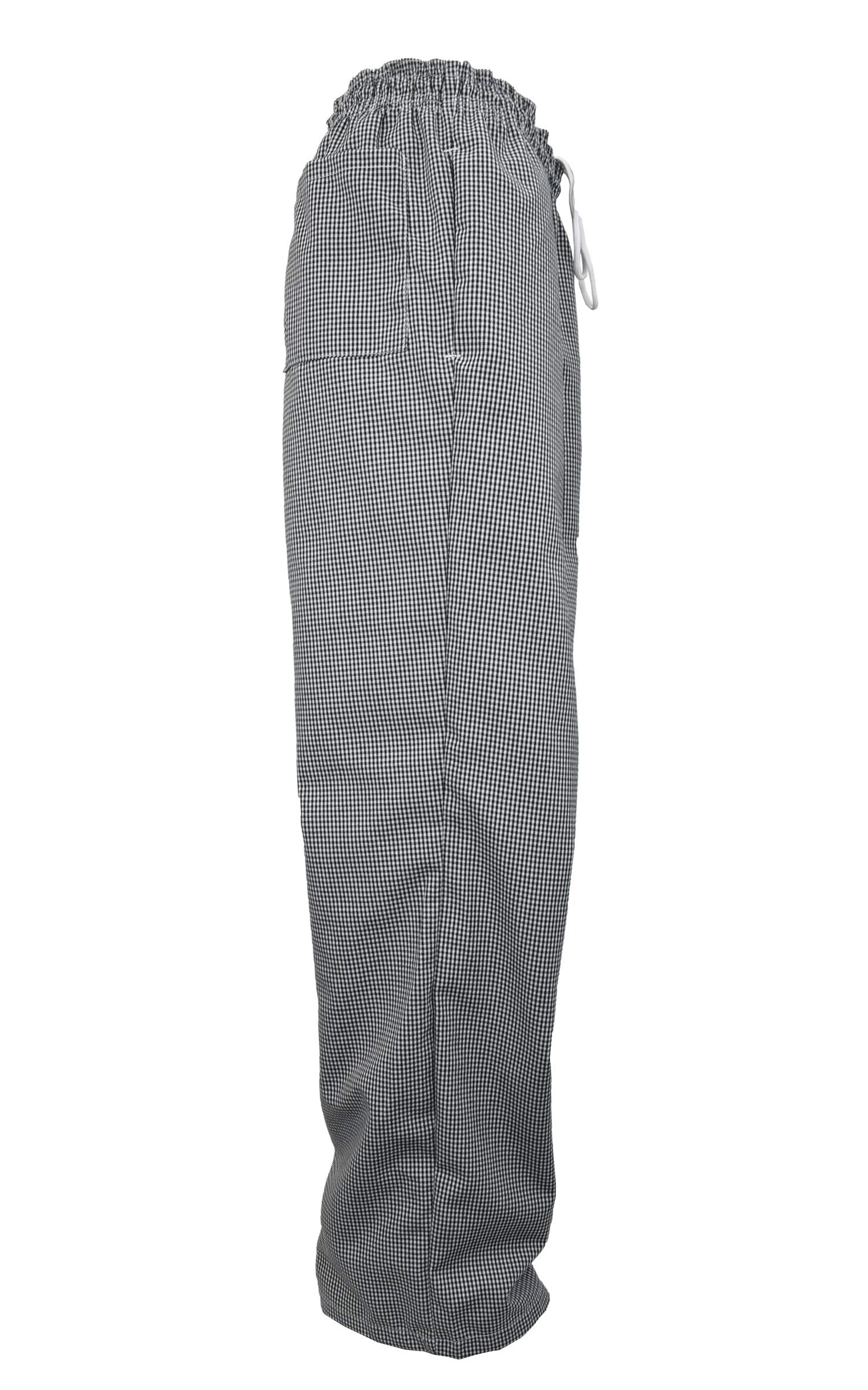Natural Uniforms Heavy Duty Classic Baggy Chef Pants Kitchen Work Uniform (Small, Houndstooth)