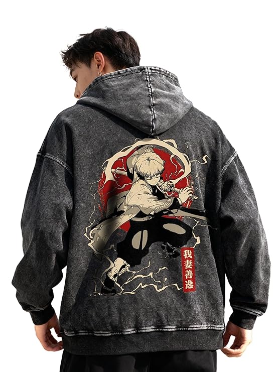 fanideaz Oversize Hoodie for Men | Acid Washed Oversized Hoodie | Overlays Hoodies | Cotton Hooded Sweatshirt for Men | Premium Sweatshirt man | Oversize fit