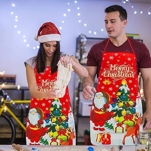 Miniatura 2 de Delantal de Navidad, delantal de Papá Noel, delantal de alce, delantal de cocina, delantal de árbol de Navidad, copo de nieve, muñeco de nieve,