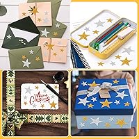 Vista 5 de Calcomanías de espuma de estrellas con purpurina – dorado brillante y plateado, autoadhesivas para manualidades de niños, paquete de 208