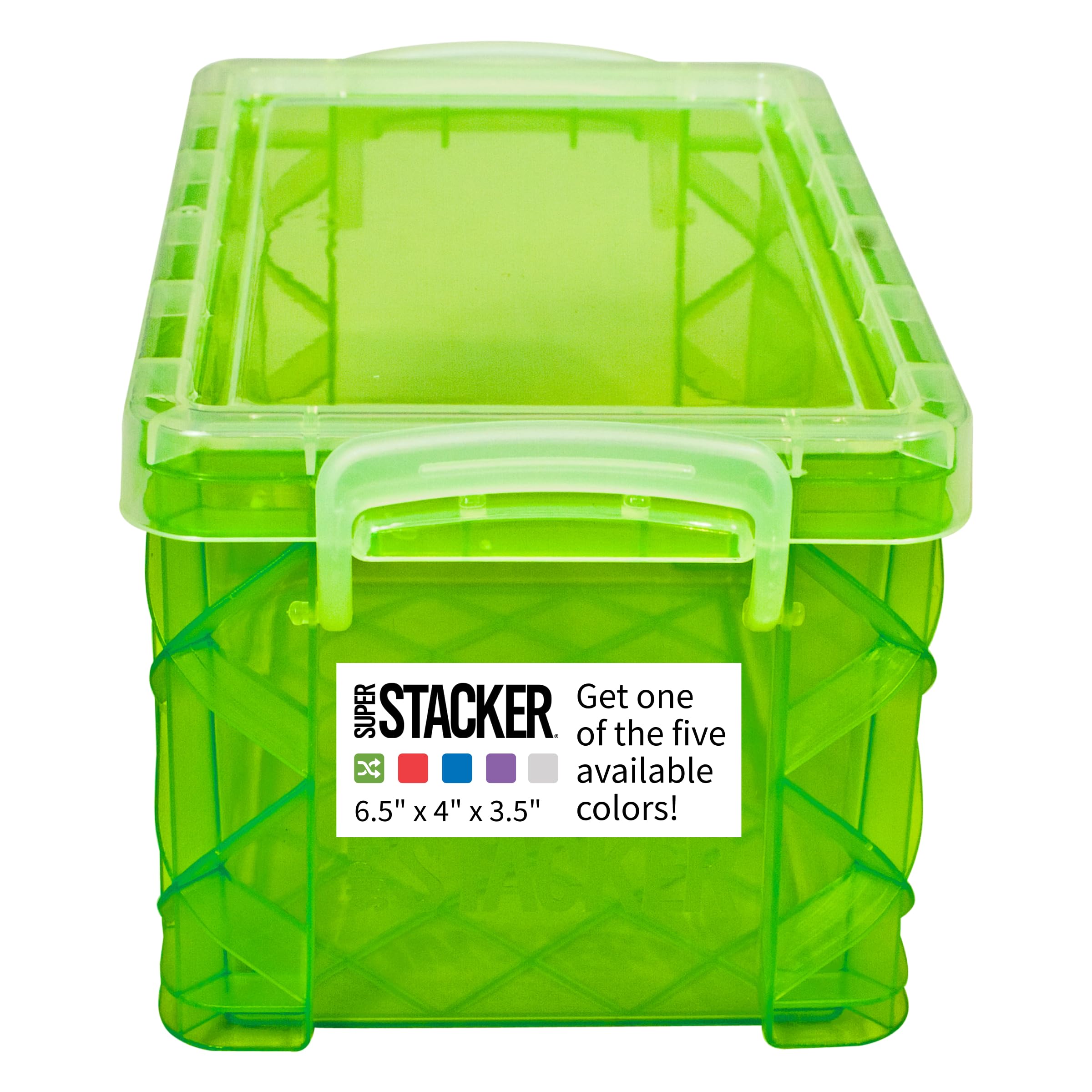 Super Stacker Index Card Box, 3 x 5 Inch Index Cards File Box, Note Holder, Index Card Holder, Photo Boxes Storage, Perfect for 3x5 Index Cards, Recipe Box Holder, Assorted Colors, 1 Count