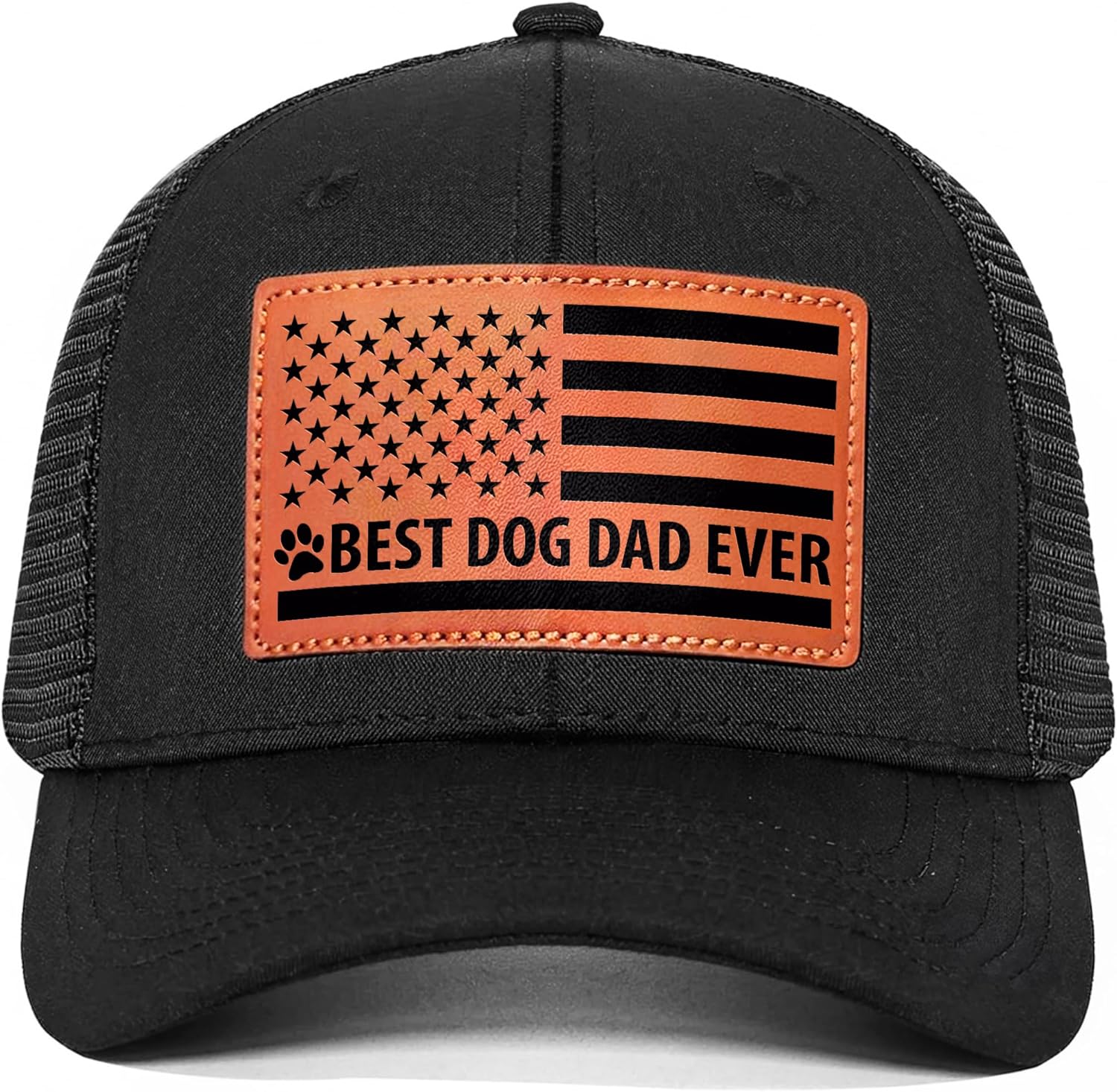 Dog Dad Gifts for Men – Best Dog Dad Gifts Idea for Husband| Funny and Meaningful, Comfortable Baseball Cap Men Love| Dogfather Gift with Premium Leather Patch and American Flag Design