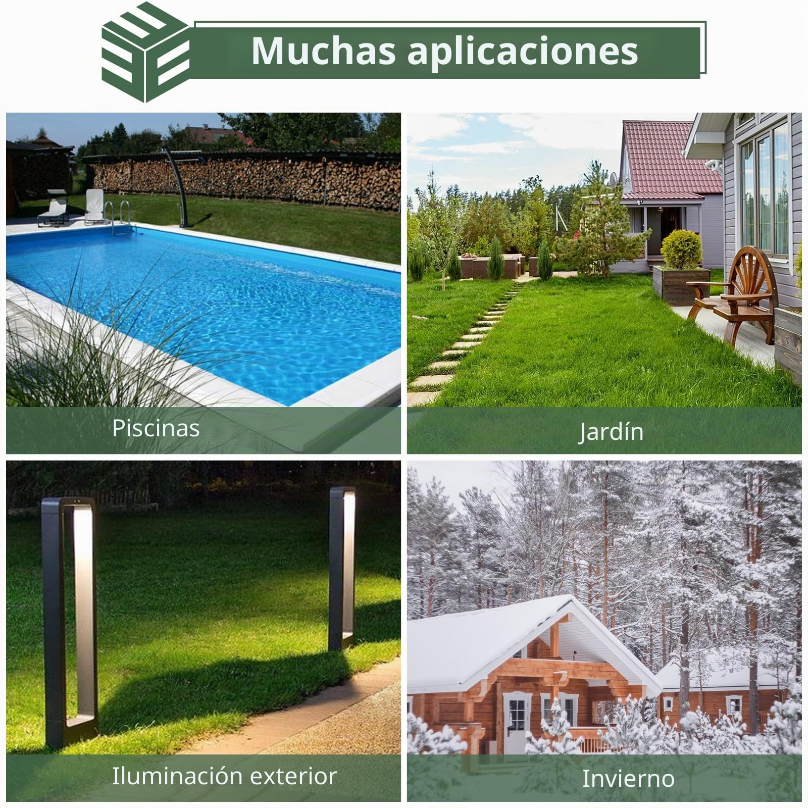 EYPINS Caja Estanca Exterior Eléctrica IP54,Caja Organizador de Cables,Resistente a Impactos y al Agua, Montaje en Pared(30x20x13cm),para Exteriores Festividades y Jardines