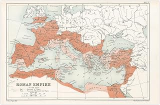 Map Reproduction Antique Roman Empire 69 Ad Bartholomew Rome Extra Large Art Print Poster