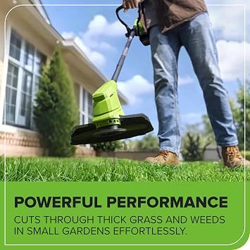 Greenworks 24V 10 in Cordless String Trimmer, 20 Blades, 2.0 Ah Battery