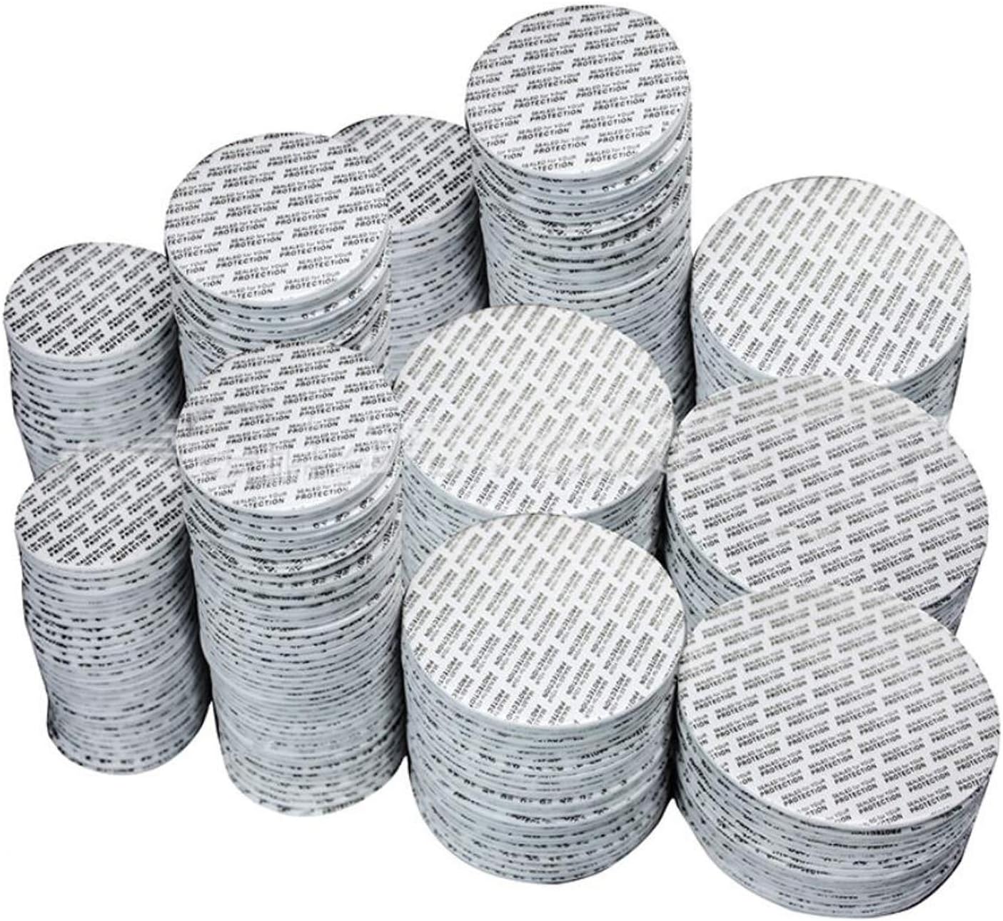 NANSHINE 500pcs 20mm/ 0.79" Pressure Activated Seals Cap Liners Foam Sealing inserts for Glass & Plastic Jar Bottles Containers No Induction Sealer Needed