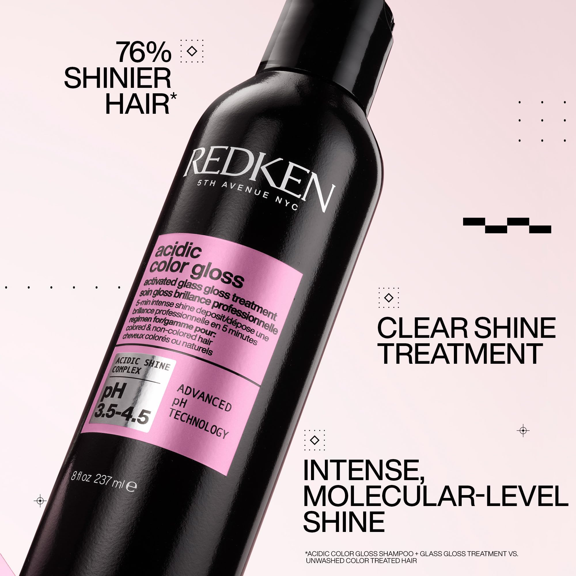 Image secondaire de Traitement Brillance Professionnelle Redken - Gloss Acidique pour Cheveux Colorés, 237ml