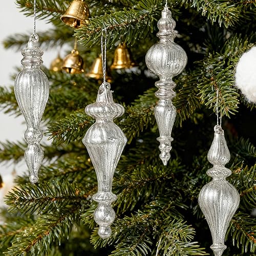 Miniatura 134 de DN DECONATION Deep Red Glass Christmas Ornaments, Set of 9, 3.15' Hanging Christmas Baubles for Xmas Tree Decoration, Wedding Party Gift