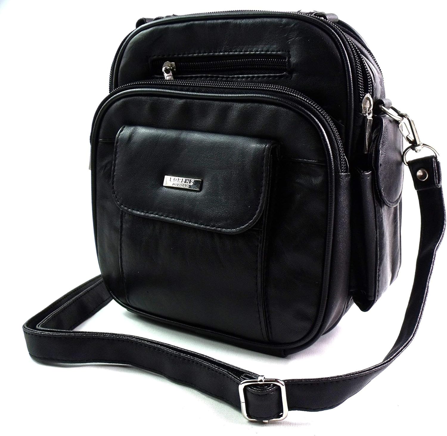 Lorenz Men's Messenger Bag Man Bag Shoulder Bag One Size Black