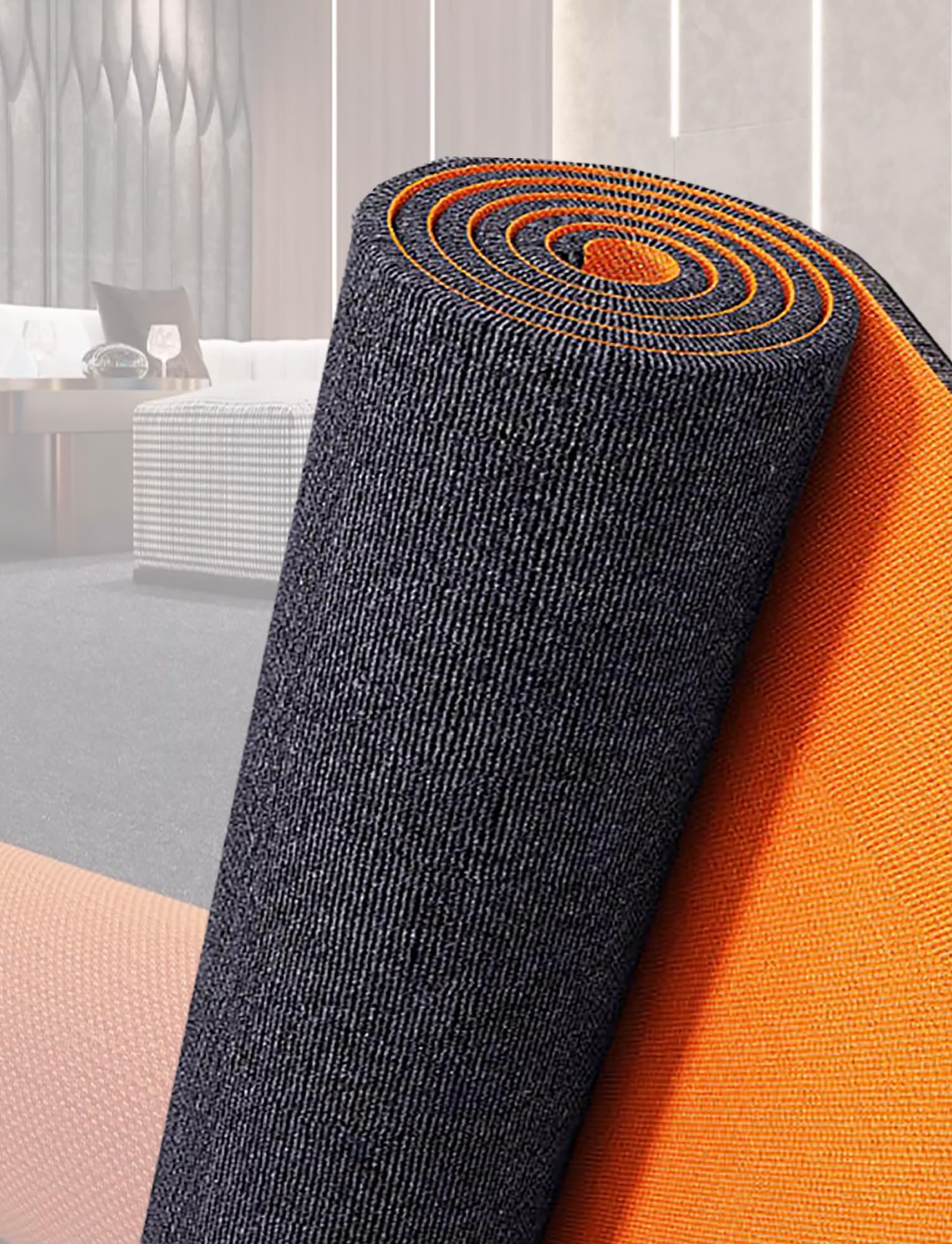 Tapis antidérapant commercial pour entreprise, revêtement de sol intérieur épais, tapis personnalisable, couverture complète