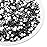 Beadsland 288pcs Flat Back Crystal Rhinestones Round Gems for Nail Art and Craft Glue Fix,Black Diamond,SS34,7.1-7.3mm