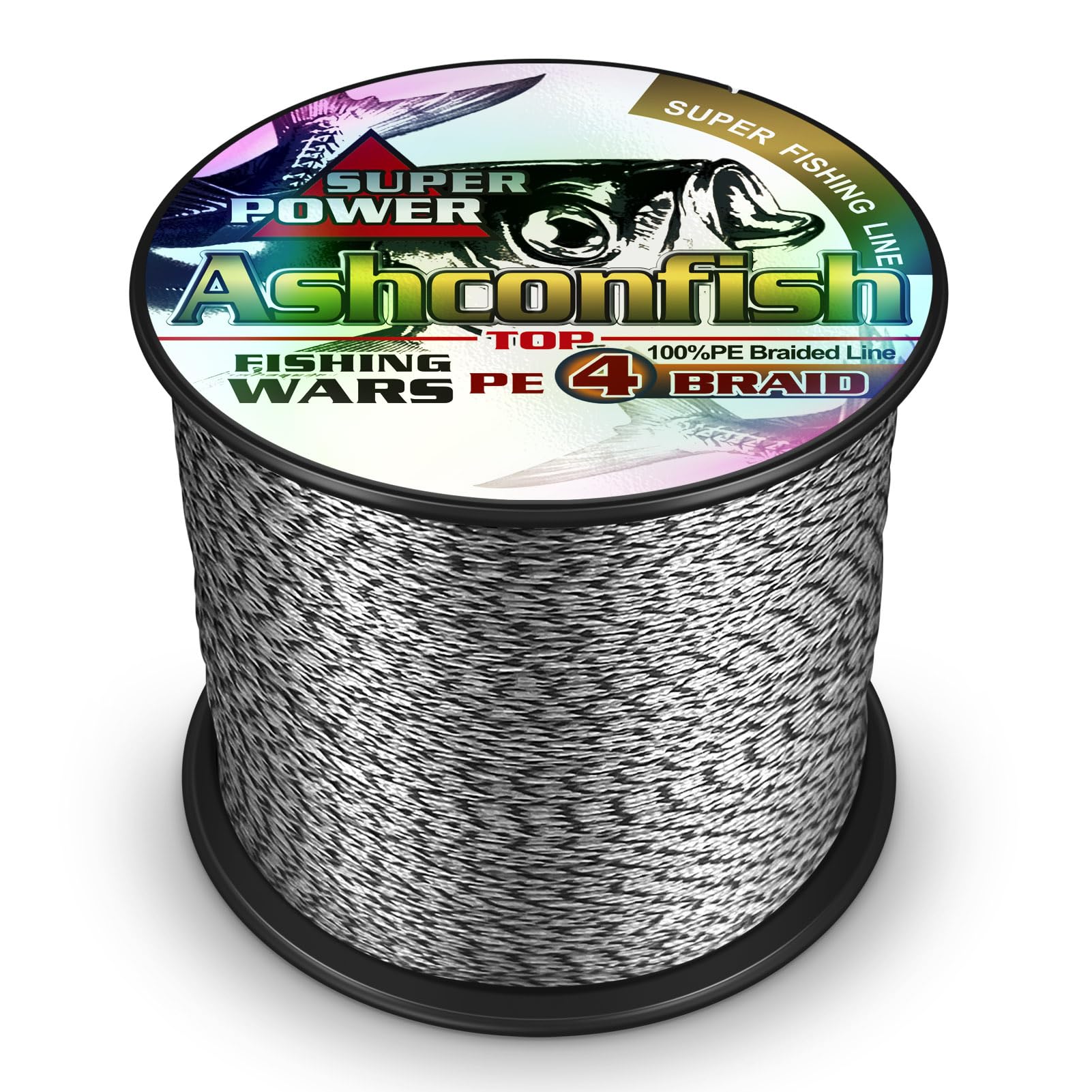 Ashconfish Braided Fishing Line- 4 Strands Super Strong PE Fishing Wire- 6lb to 100lb Test-100M/300M/500M/1000M(109Yards/328Yards/547Yards/1093Yards)-