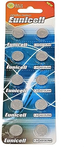 Eunicell - Batería botón para celularreloj., AG13, 1