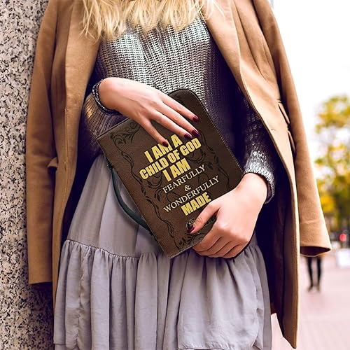 Miniatura 10 de Tuoxiukan Funda de Biblia personalizada con imagen de piel sintética para mujeres y hombres, bolsa de mano para la Biblia, accesorios escolares para