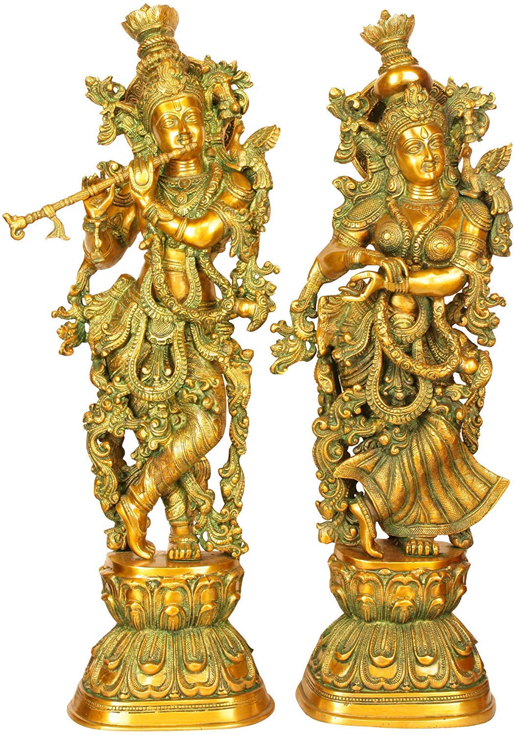 Buy Radha Krishna Brass Statue/Lord Radha Krishna Idol/Radha Krishna