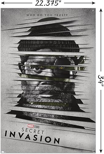 Miniatura 3 de Marvel Secret Invasion - Póster de una hoja con pasadores de presión de Nick Fury