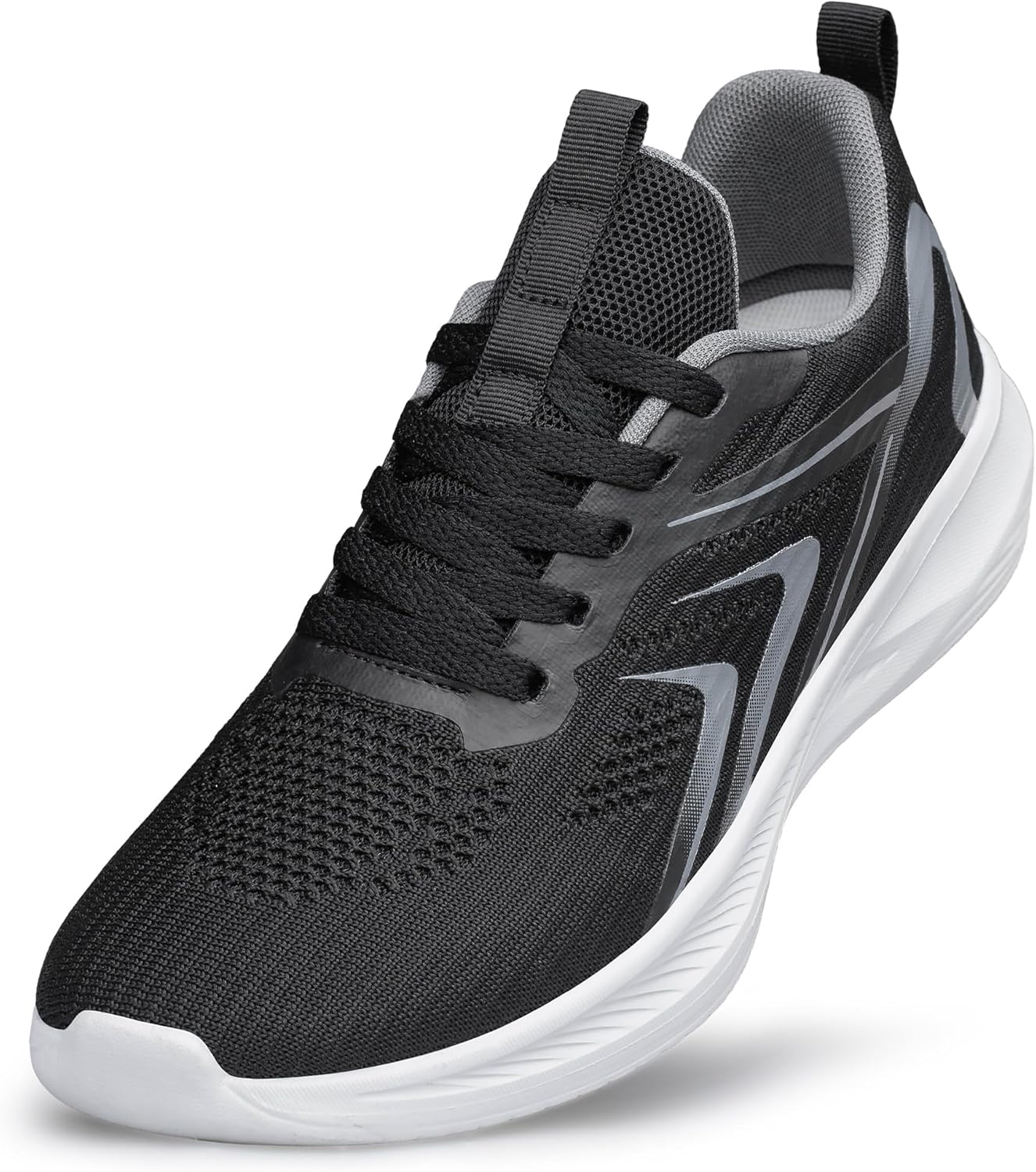 YHOON Mens Wide Walking Shoes Comfort Non Slip Tennis Running Shoes Wide Toe Box Casual Lightweight Breathable Workout Gym Jogging Fashion Sneaker