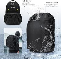 SPAHER Lopásbiztos Gurulós Hátizsák 45x36x20 cm easyJet Kézipoggyász Méretű 14 Colos Laptop Táska Vízálló Kerekekkel Utazáshoz Férfiaknak Nő 6